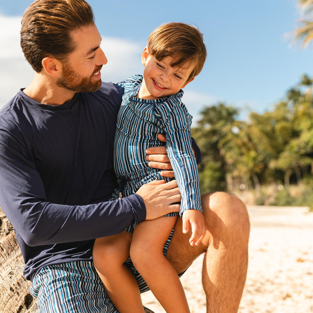 Shorts masculino tal pai tal filho na estampa Limões exclusiva da Lili Sampedro