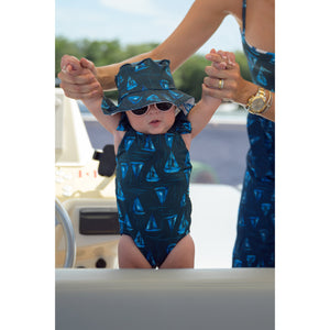 Chapéu de Praia Infantil com Proteção UV Dupla Face Collab Nautica