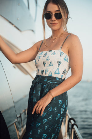 Maiô Chloe Dupla Face Collab Nautica Charada Conceito