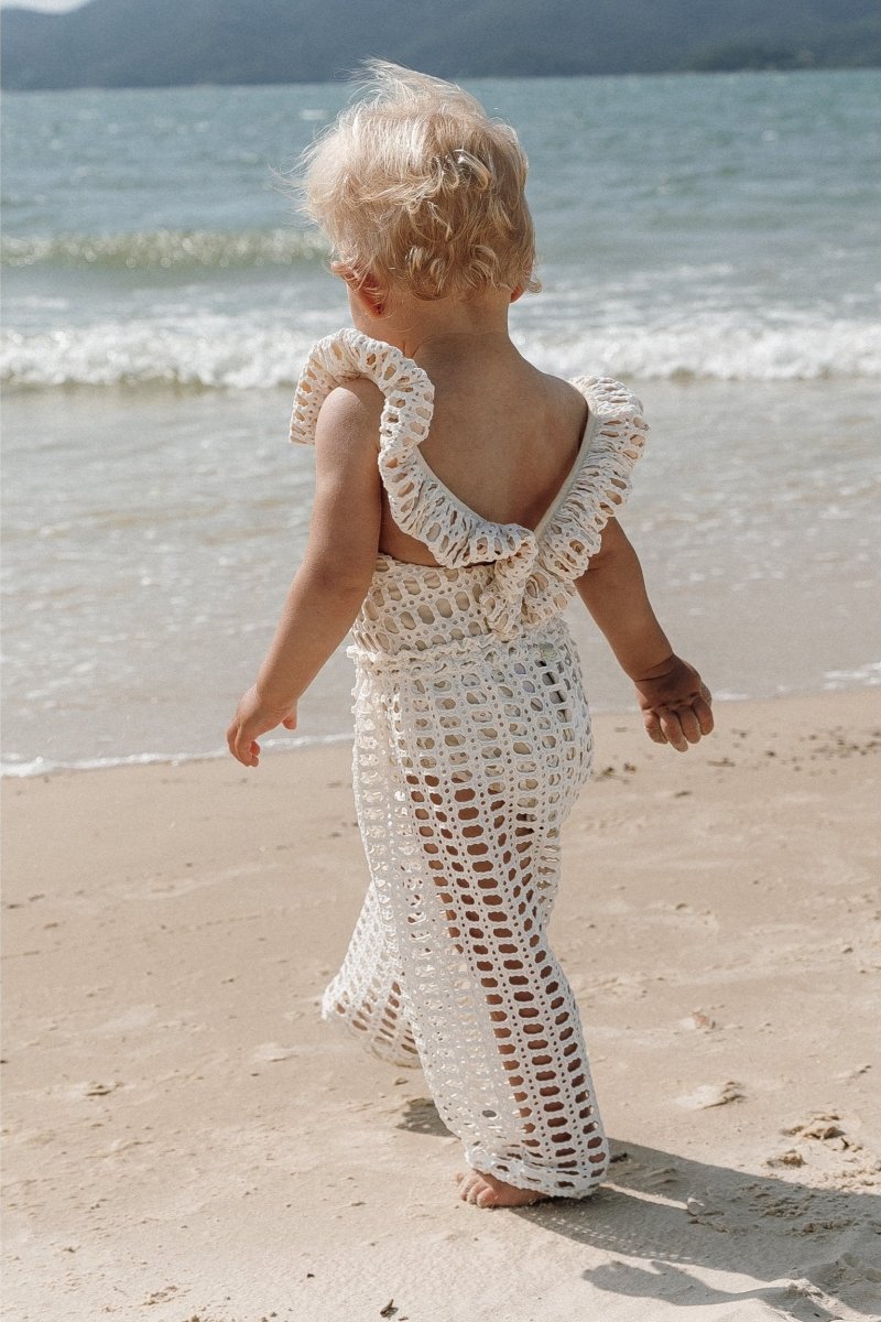 Calça Maya Infantil Renda Off White