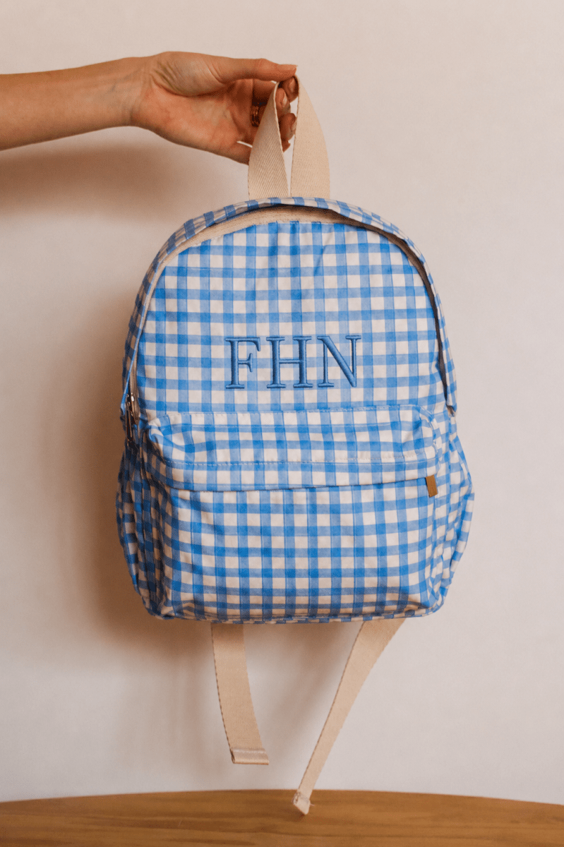 Mochila Infantil Vichy Azul - Lili Sampedro