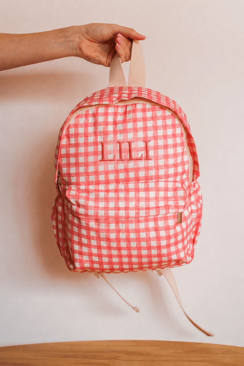 Mochila Infantil Vichy Rosa - Lili Sampedro