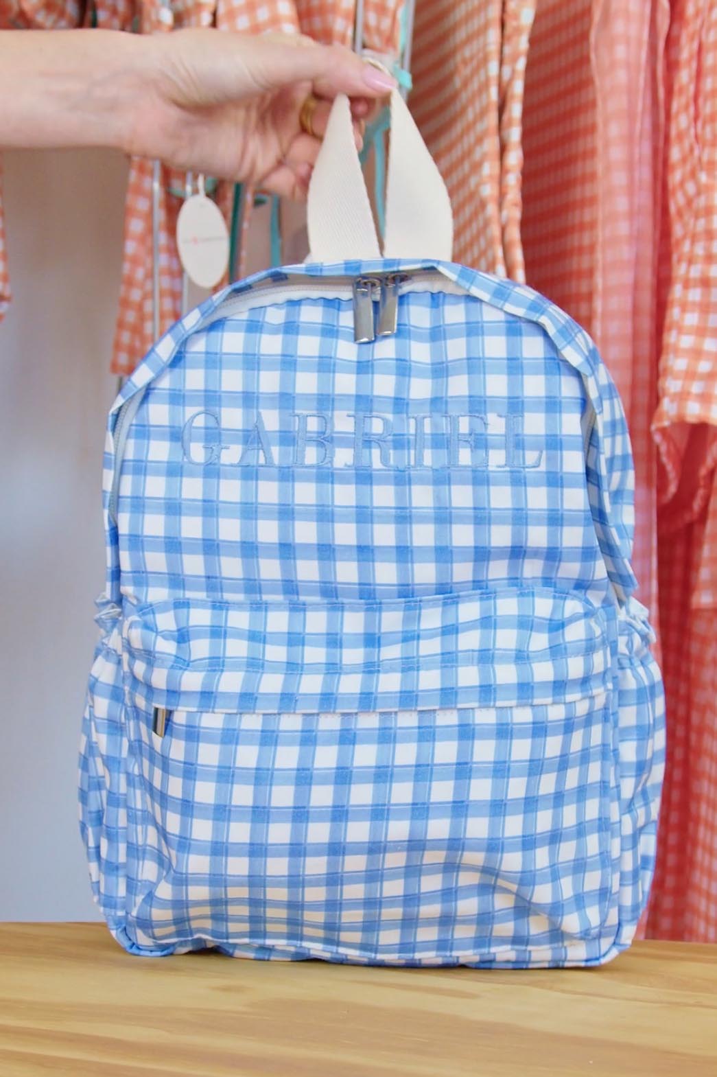 Mochila Infantil Vichy Azul
