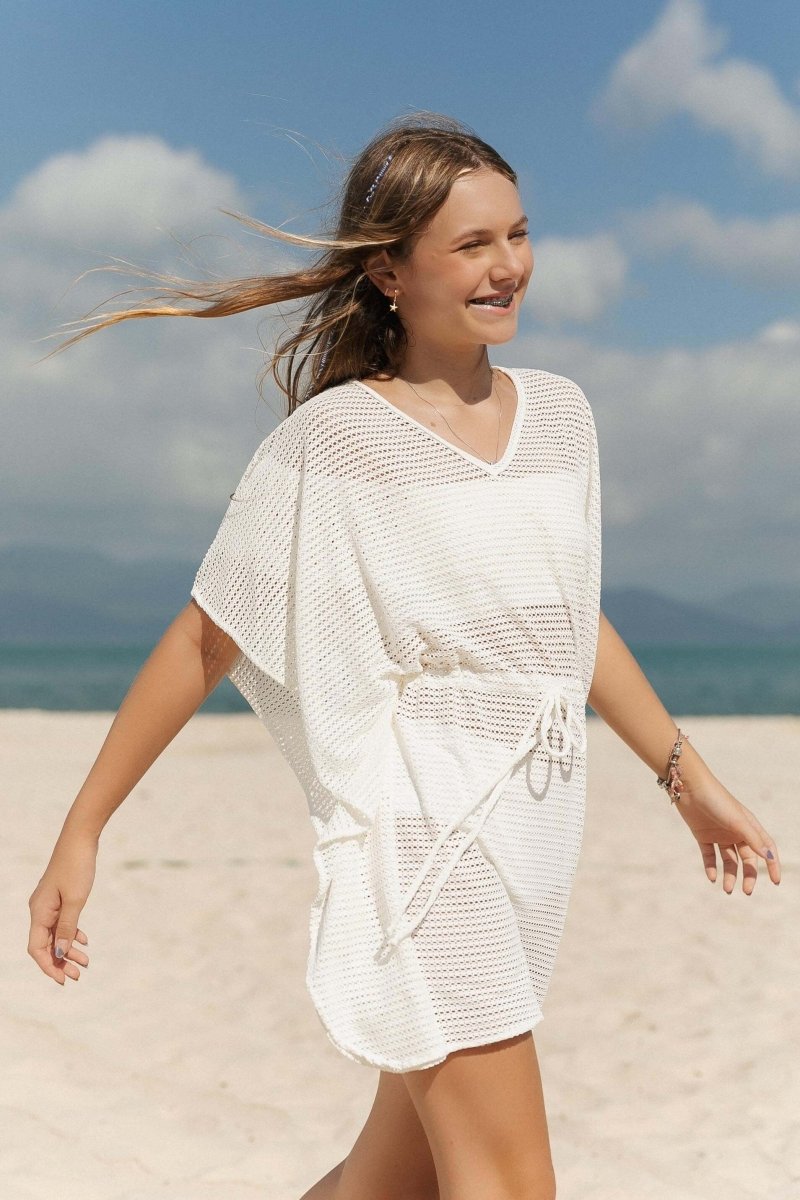 Kaftan Infantil Laura Renda Branca - Lili Sampedro