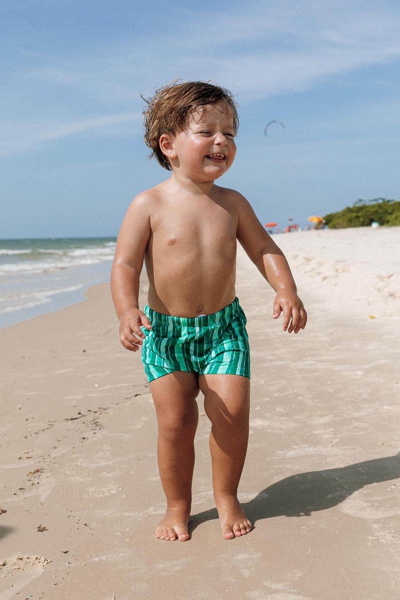 Sunguinha Infantil Listras Verdes - Lili Sampedro