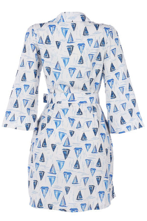 Vestido Collab Nautica Charada Conceito Off-White