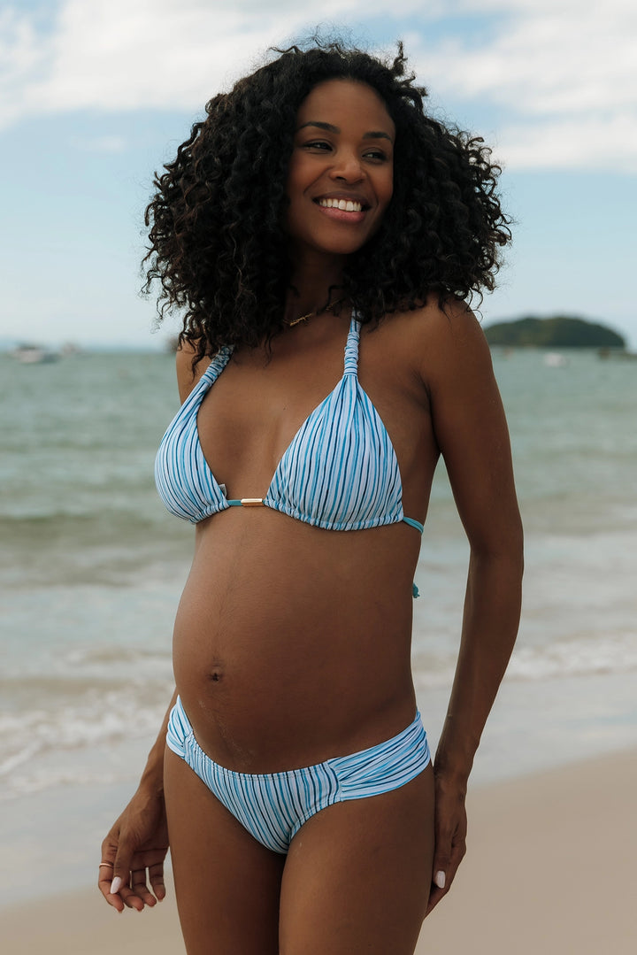 Top Nobu Listras Azul Claro