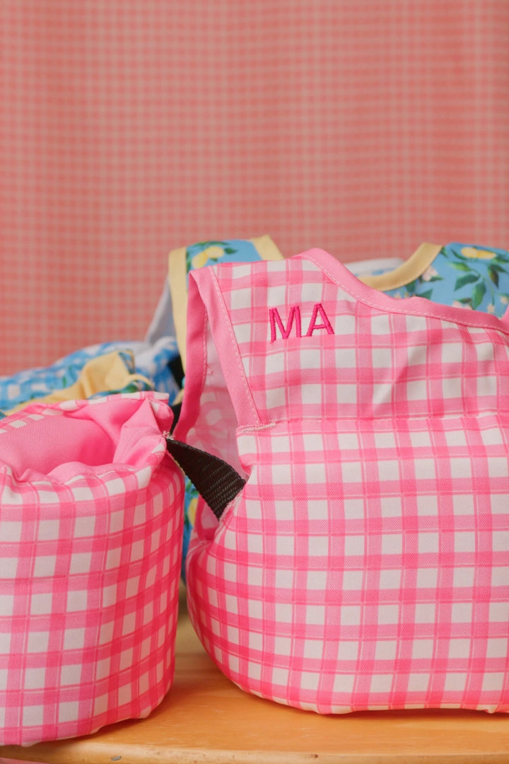 Boia Colete Salva-Vidas Infantil Vichy Rosa