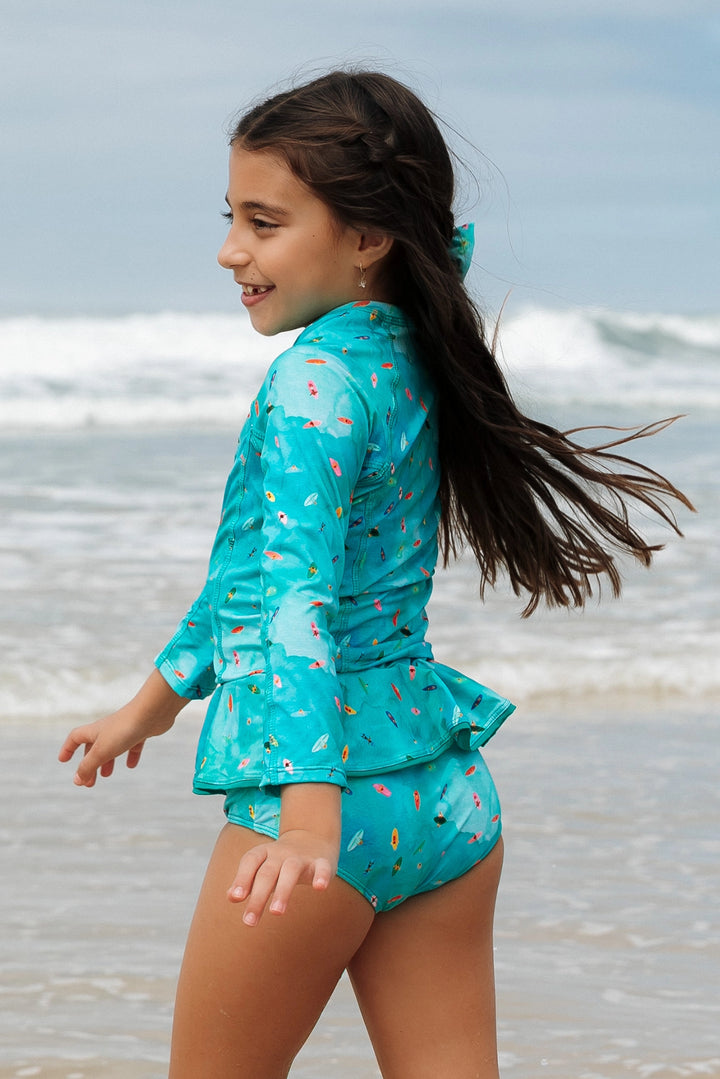 Camiseta Infantil Proteção UV Mar