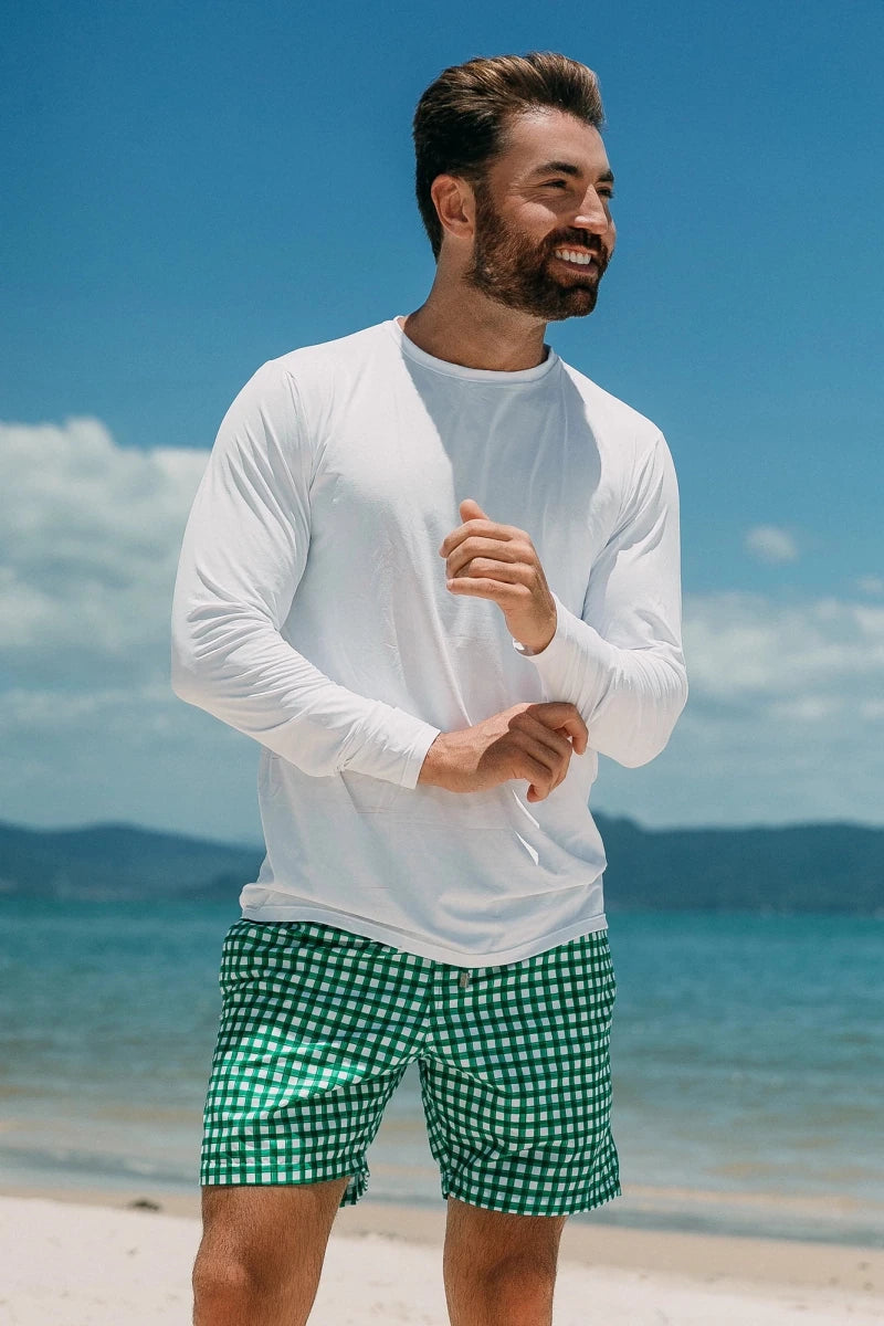 Camiseta Masculina Proteção UV Branca