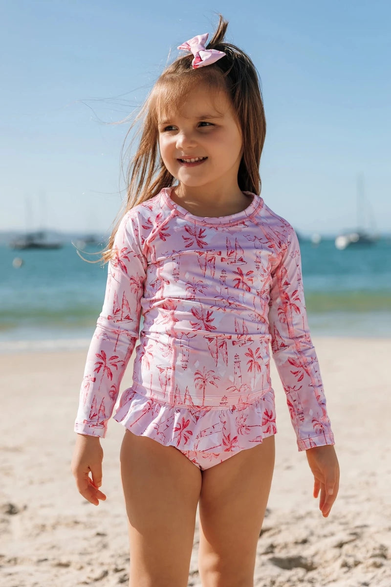 Camiseta Infantil Proteção UV Veleiros