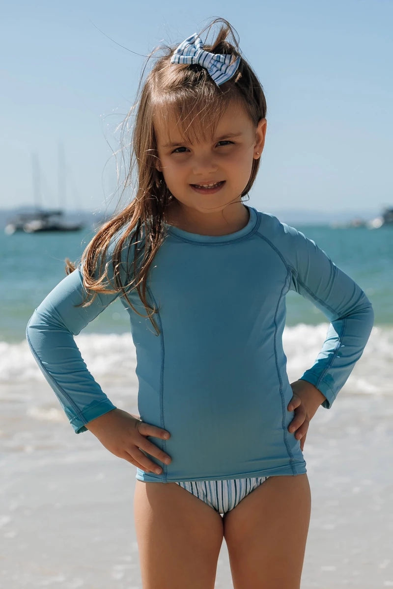 Camiseta Infantil Proteção UV Azul Claro