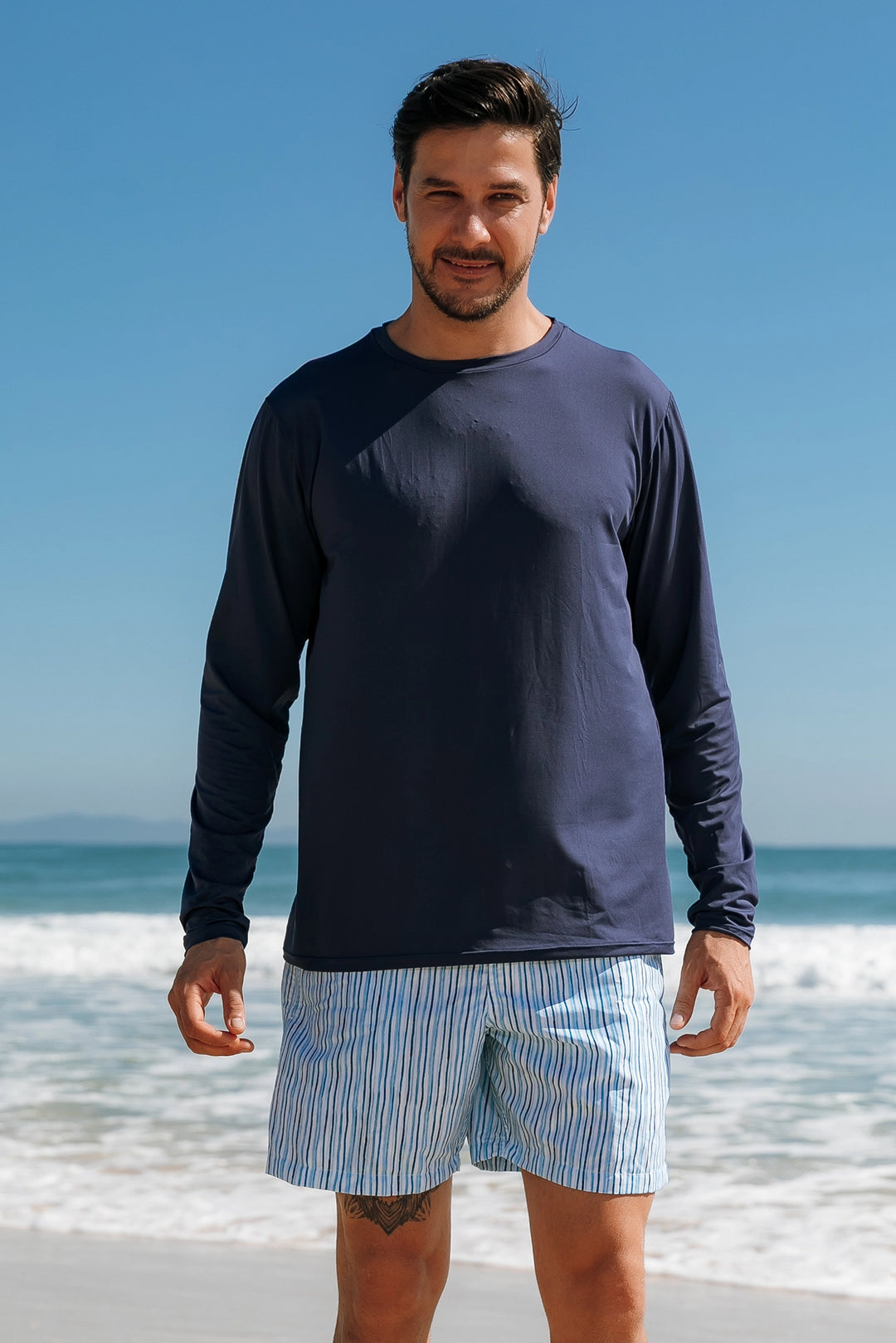 Camiseta Masculina Proteção UV Azul Marinho