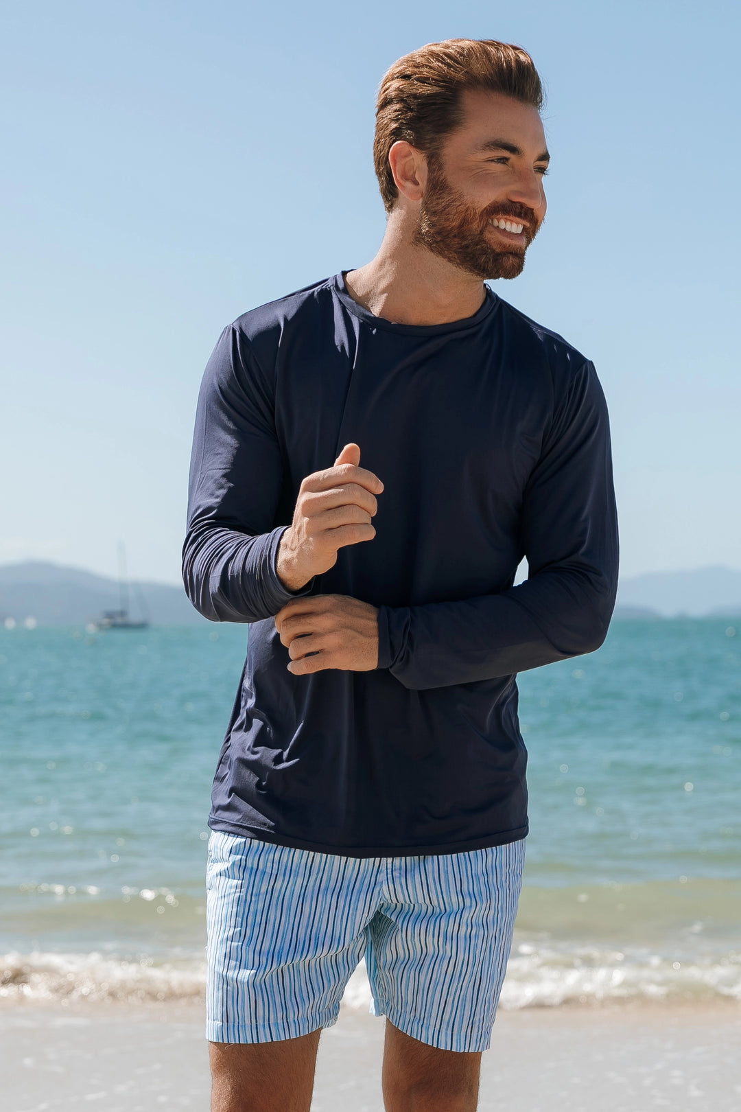 Camiseta Masculina Proteção UV Azul Marinho