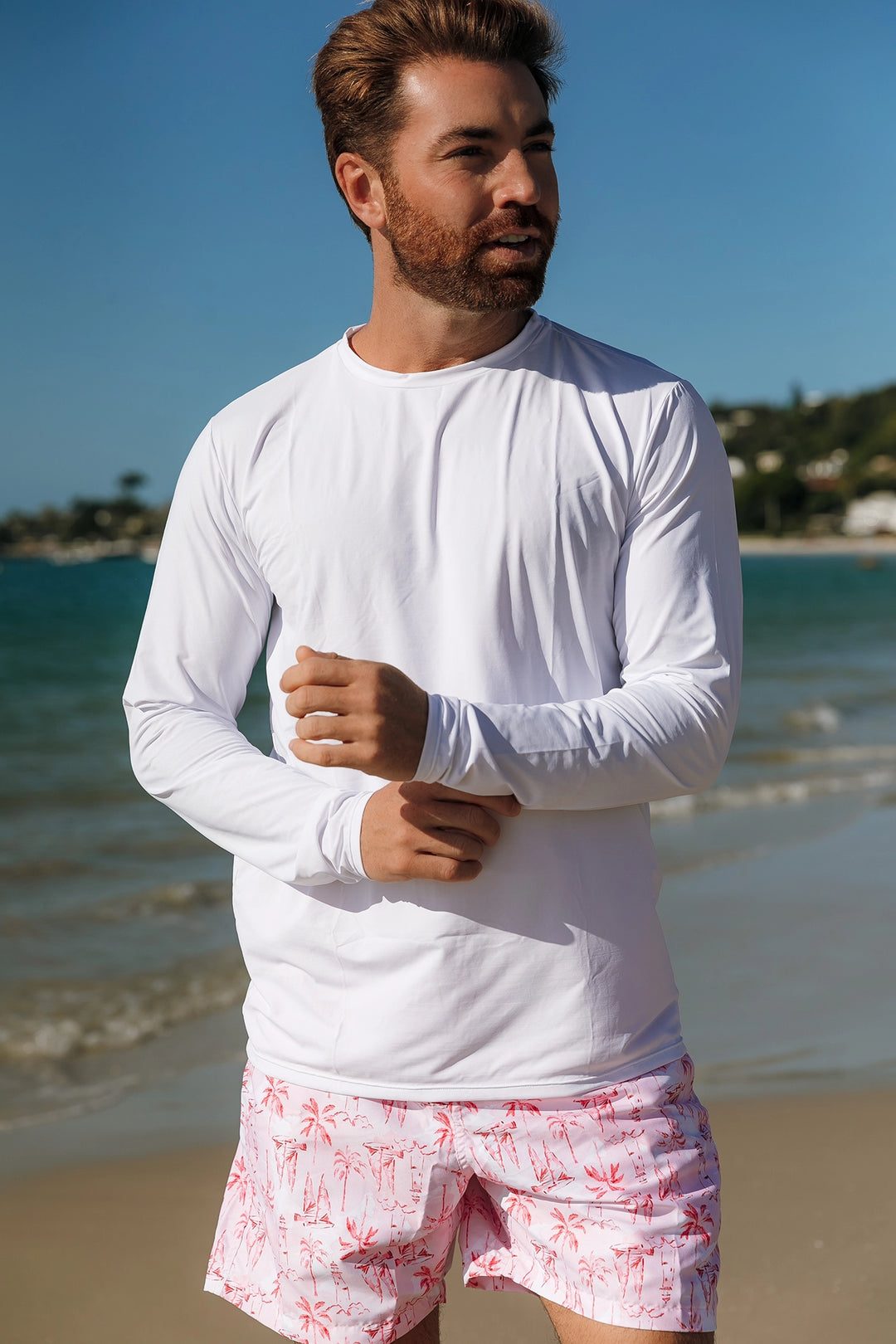 Camiseta Masculina Proteção UV Branca