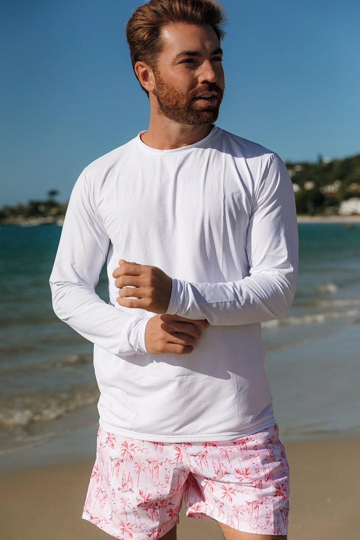 Camiseta Masculina Proteção UV Branca