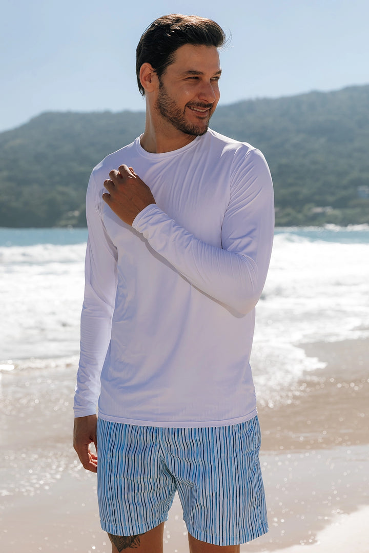 Camiseta Masculina Proteção UV Branca