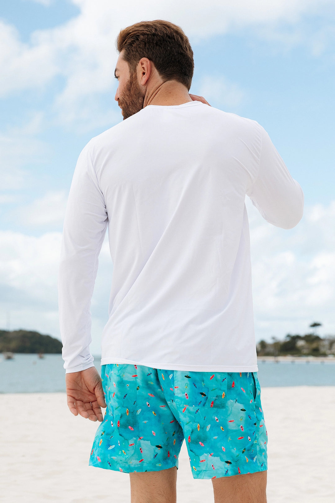 Camiseta Masculina Proteção UV Branca