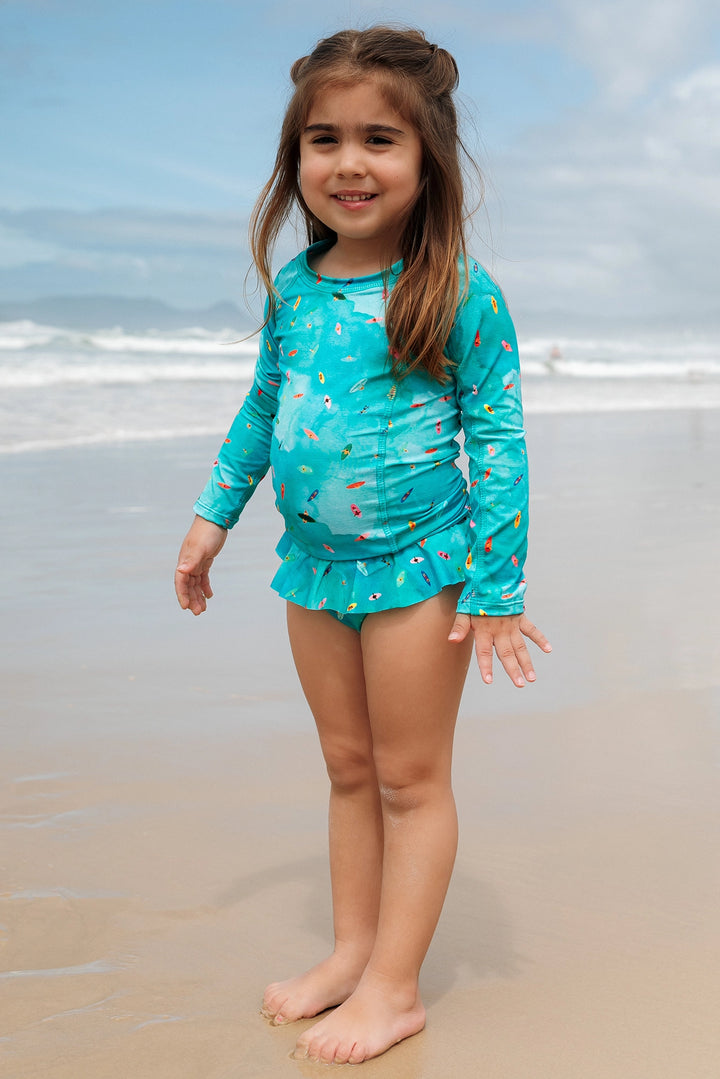 Camiseta Infantil Proteção UV Mar