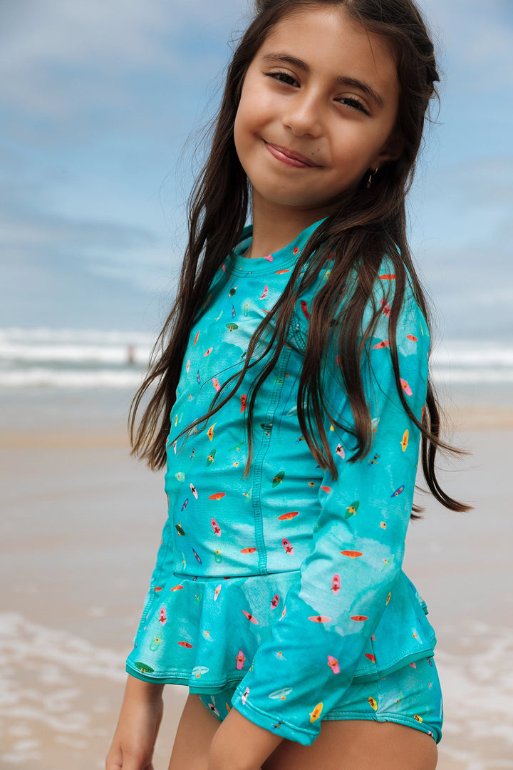 Camiseta Infantil Proteção UV Mar