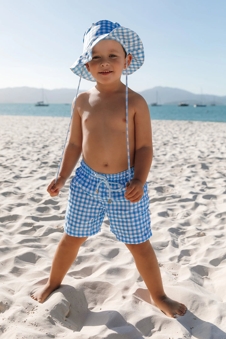 Short Infantil Vichy Azul