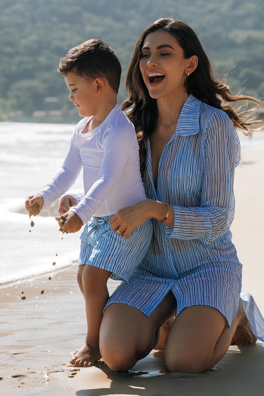 Camiseta Infantil Proteção UV Branco