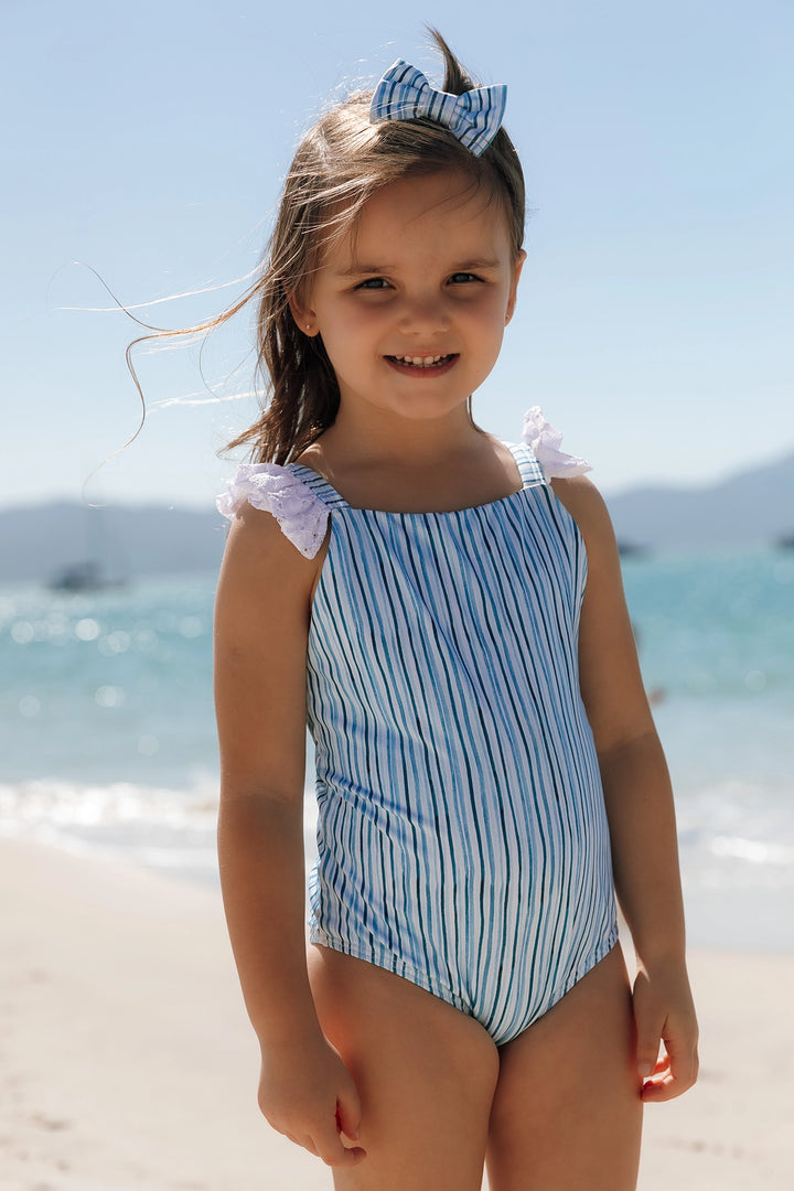 Maiozinho Celina Listras Azul Claro