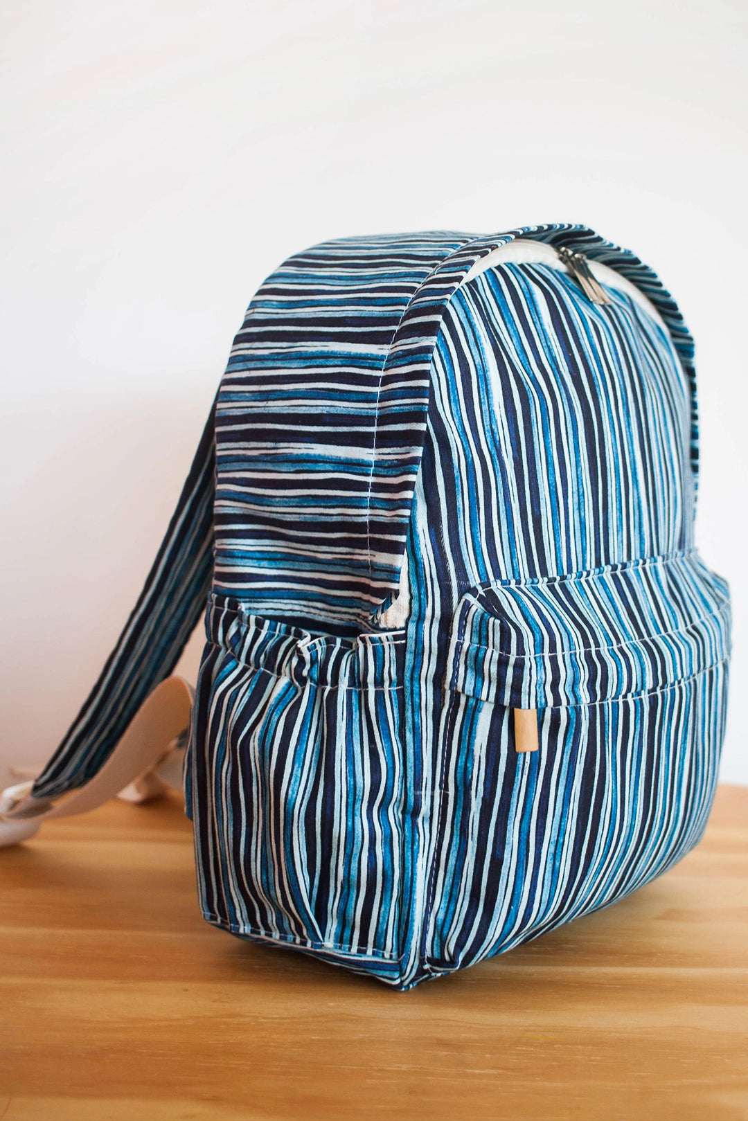 Mochila Infantil Listras Azul Marinho