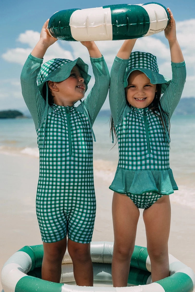 Macaquinho Infantil Vichy Verde