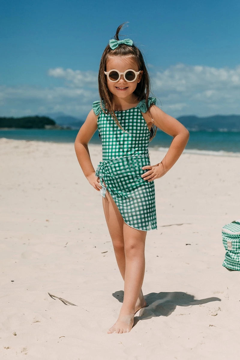 Pareô Infantil Vichy Verde