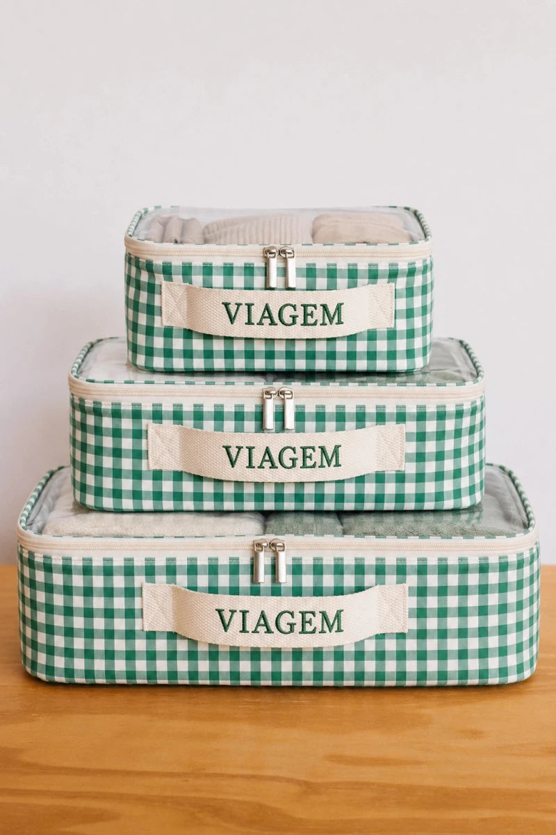 Organizadores de Mala Vichy Verde - Lili Sampedro