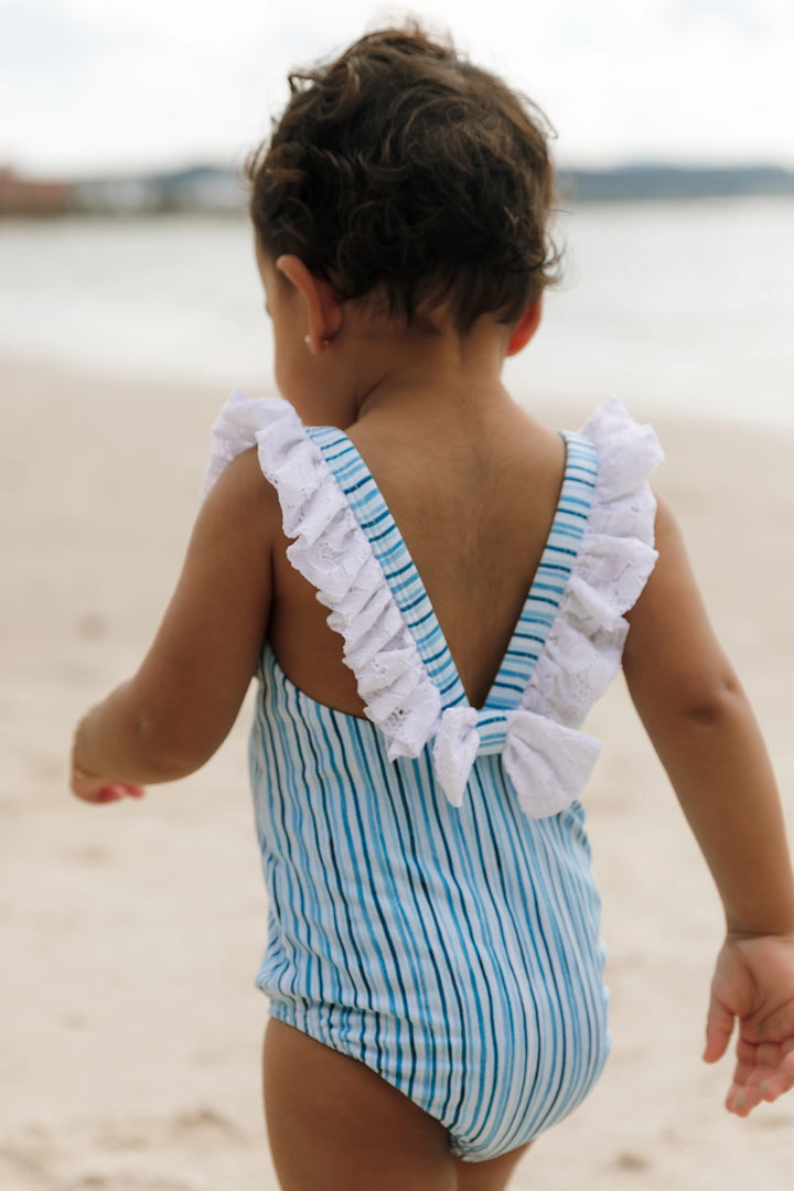 Maiozinho Celina Listras Azul Claro