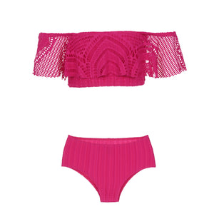 Biquini Bianca Adolescente Renda Rosa Outubro Rosa Lili Sampedro Moda Praia Infantil