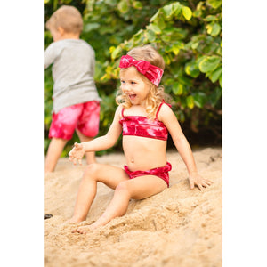 Biquíni Infantil Feminino de Praia Tie Dye Marsala da Lili Sampedro Moda PRaia