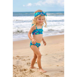 Biquíninho Infantil de Praia Feminino Idades 1 a 8 anos Estampado Cavalo Marinho da Lili Sampedro Moda Praia Família