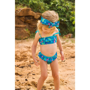 Biquíninho Infantil de Praia Feminino Idades 1 a 8 anos Estampado Cavalo Marinho da Lili Sampedro Moda Praia Família