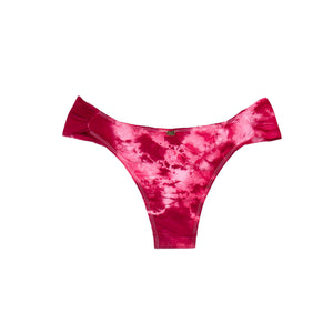 Calcinha Aviva Drapeada Tie Dye Marsala da Lili Sampedro Moda Praia