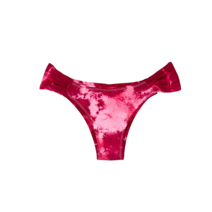 Calcinha Aviva Drapeada Tie Dye Marsala da Lili Sampedro Moda Praia