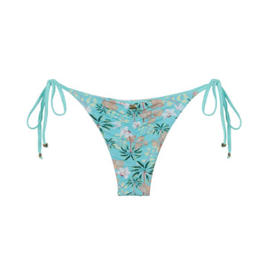 Calcinha cortininha Lucy Estampado Coqueiros Tiffany Lili Sampedro Moda Praia Brasileira