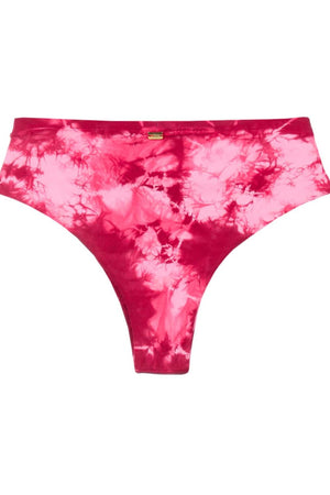 Calcinha Mia Cintura Alta com Corte Asa Delta Tie Dye Marsala Lili Sampedro Moda PRaia