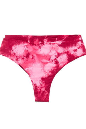 Calcinha Mia Cintura Alta com Corte Asa Delta Tie Dye Marsala Lili Sampedro Moda PRaia
