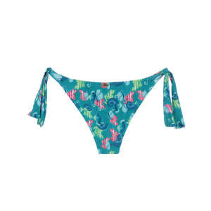 Calcinha de Biquíni de Praia com Lacinhos na Lateral com cobertura normal, parte de baixo de biquíni básica estampada Cavalo Marinho da Lili Sampedro Moda Praia Feminina