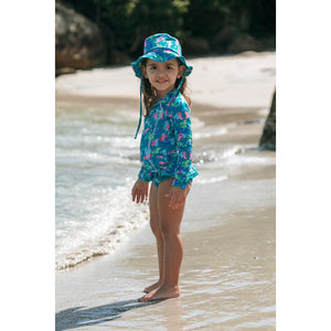 Camiseta Infantil de Praia de Lycra com Proteção UV Estampada Cavalo Marinho Unisex da Lili Sampedro