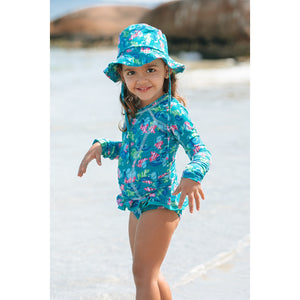 Camiseta Infantil de Praia de Lycra com Proteção UV Estampada Cavalo Marinho Unisex da Lili Sampedro