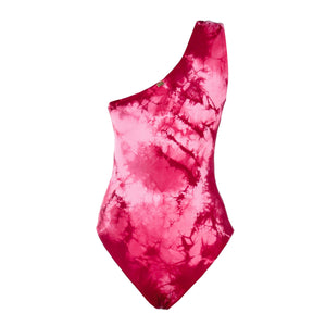Maio Um Ombro Só Luisa Tie Dye Marsala da Lili Sampedro Moda Praia Feminina