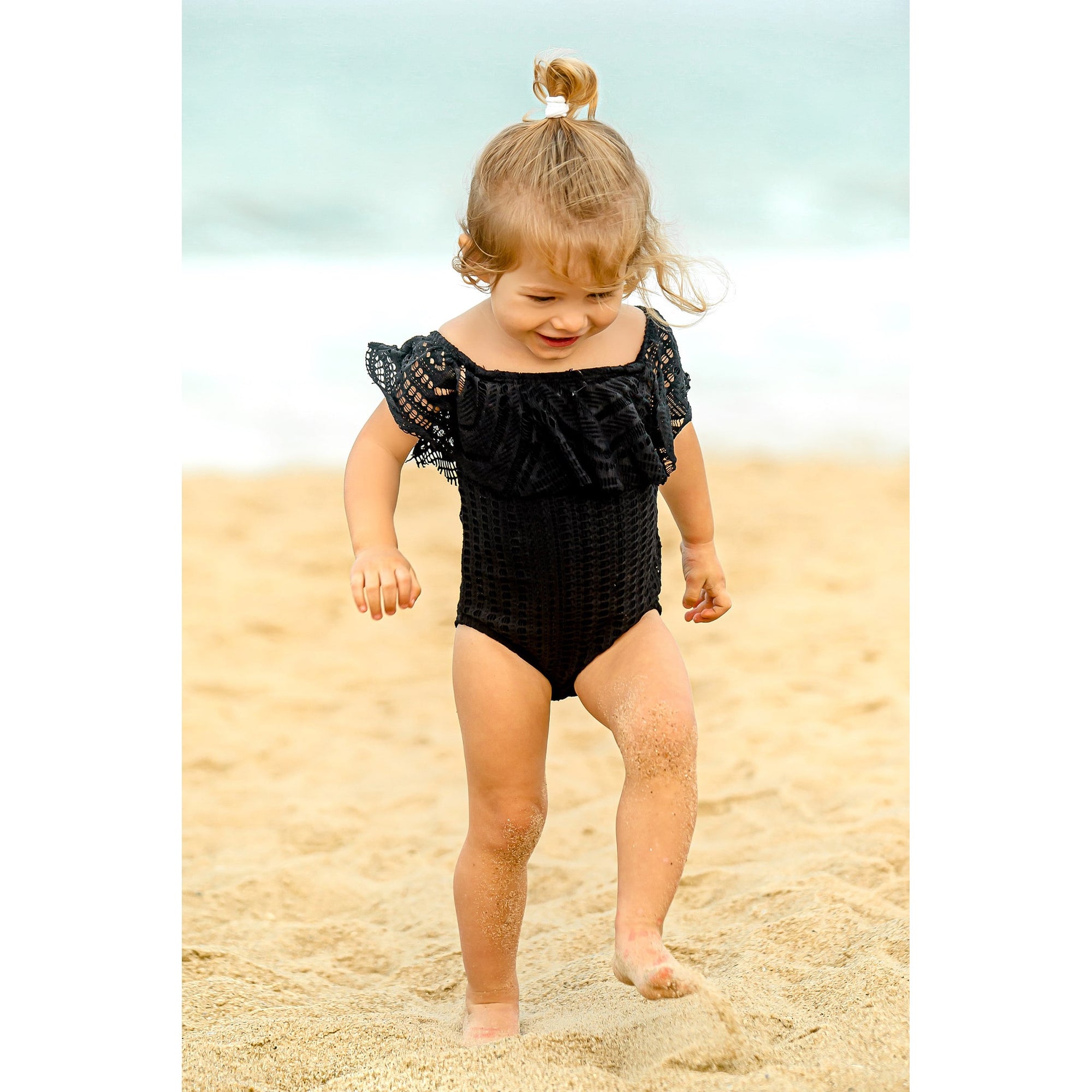 Maiozinho Infantil Tipo Ciganinha Olivia de Renda Preto