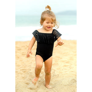 Maiozinho Infantil Tipo Ciganinha Olivia de Renda Preto