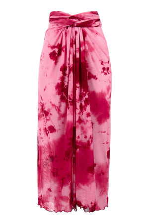 Saída de Praia Pareo Canga Saia Tie Dye Marsala Lili Sampedro Moda PRaia