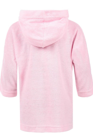 Roupão Infantil Manga Longa Atoalhado Rosa