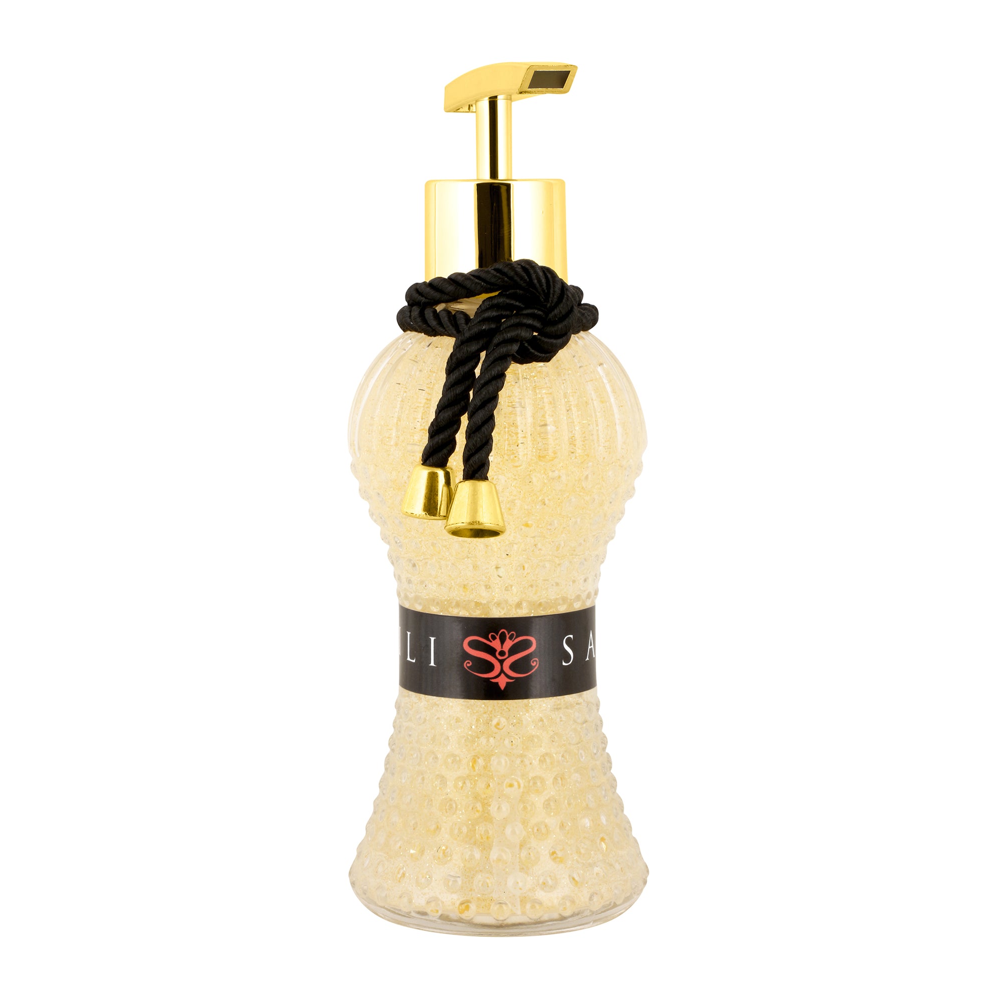 Sabonete Liquido com Perfume Exclusivo da Lili Sampedro em um Frasco de Vidro Texturizado